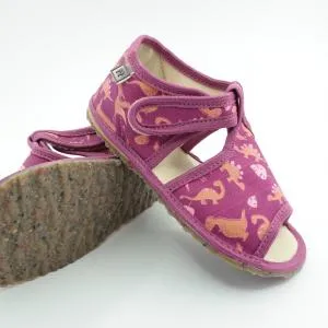 Detské inovatívne papuče RAK 100014-4 Dinosaurus fialový