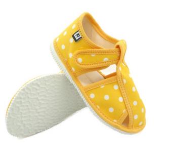 Detské papuče RAK 100015 - Žltá bodka