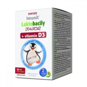 SWISS Laktobacily JUNIOR Imunit + vitamín D3