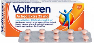 Voltaren Actigo Extra 25 mg 20 obalených tabliet 